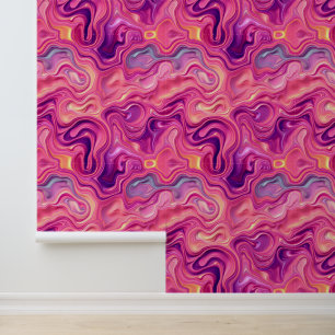 Cosmic Swirl: Mesmerising Liquid Marble Abstract Wallpaper