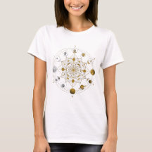 Cosmic Symmetry – Celestial Mandala Space T-Shirt