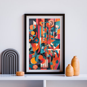 Cosmic Symphony: Abstract Geometric Exploration Poster