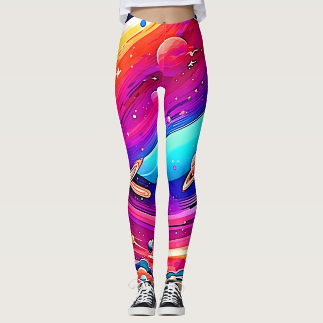 Cosmic Symphony Artwork Leggings (Front)