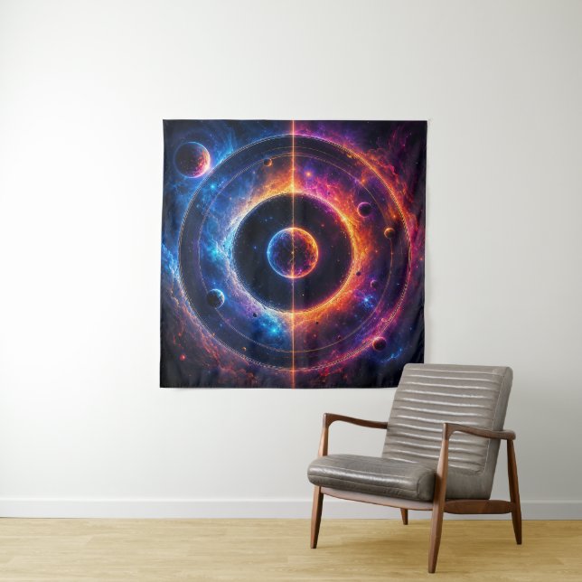 Cosmic Symphony Celestial Orbits and Nebulae Dance Tapestry (In Situ)