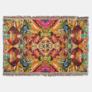Cosmic Taste of Healing Artwork by Deprise Throw Blanket