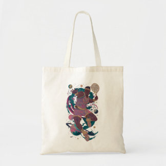 Cosmic tennins space champion tote bag
