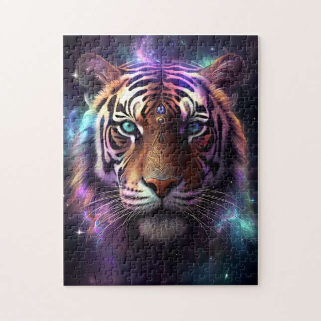 Cosmic Tiger Jigsaw Puzzle (Vertical)