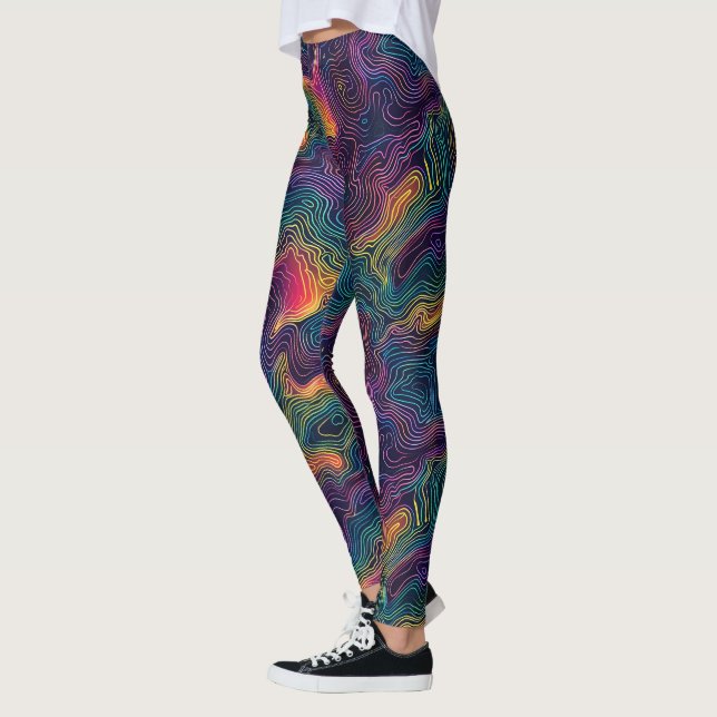 Cosmic Topography Leggings - Fun (Left)