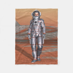 Cosmic Traveller Surreal Planet Landscape Art Fleece Blanket