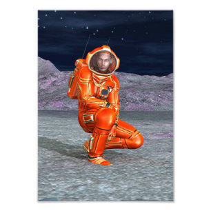 Cosmic Traveller Surreal Planet Landscape Art Photo Print