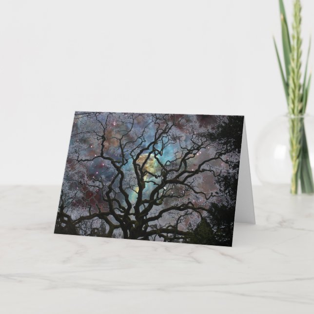 Cosmic Tree — Keyhole Nebula Holiday Card (Front)
