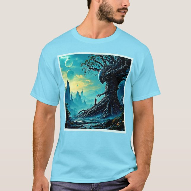 Cosmic Tree of Life Fantasy T-Shirt (Front)