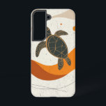 Cosmic Turtle Path Phone Case<br><div class="desc">A turtle rides the cosmic waves in this symbolic design,  representing grounded strength and the slow,  steady journey of life.</div>