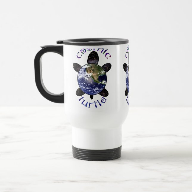 Cosmic Turtle Travel Mugs (Left)