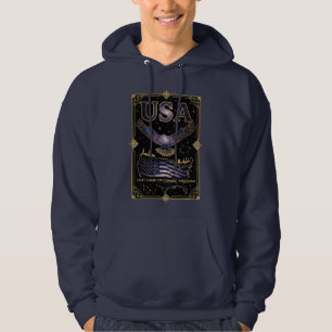 Cosmic USA Eagle Celestial Map Art Hoodie