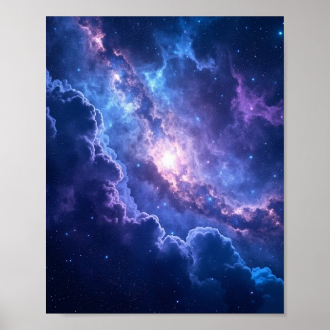 Cosmic Veil Nebula Poster (Front)