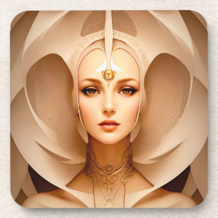 Cosmic Venus Cyborg Goddess Coaster