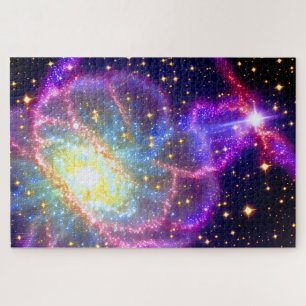 Cosmic Vibrant Purple Chaotic Event in Universe Jigsaw Puzzle