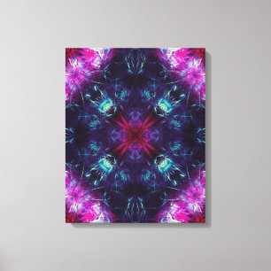 Cosmic Violet Energy Fractal Art Canvas Print