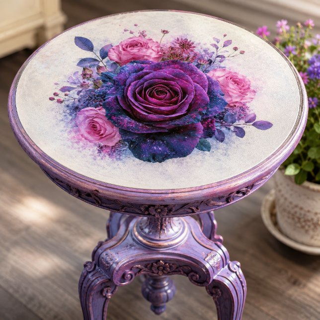 Cosmic Violet Rose Bouquet Decoupage Tissue Paper (Creator Uploaded)