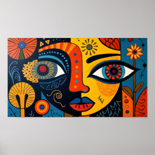 Cosmic Vision: Abstract Eyes of the Universe Poster