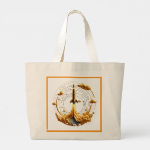 "Cosmic Visions Take Flight" Large Tote Bag