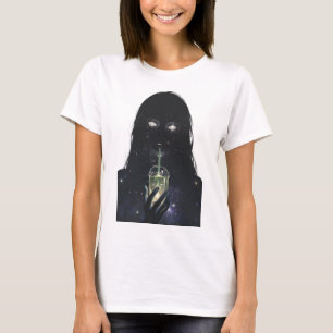 Cosmic Void Girl Drinking Stardust T-Shirt