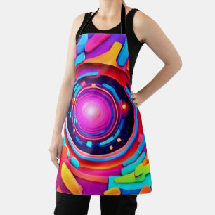 Cosmic Vortex: A Neon Odyssey Apron
