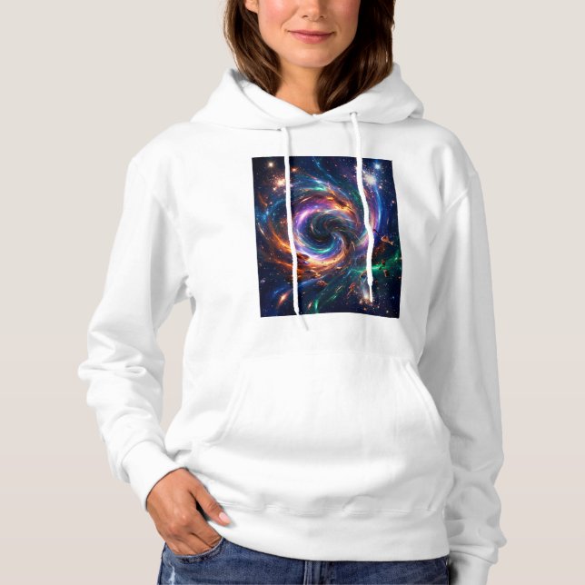 Cosmic Vortex Nexus – Abstract Space Hoodie (Front)