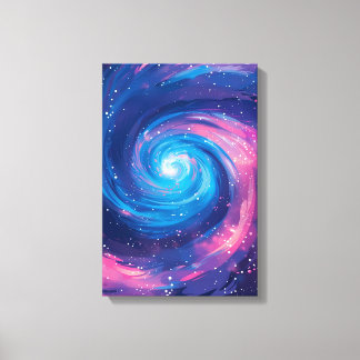 Cosmic Vortex: Pink & Blue Singularity Print