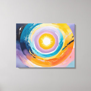 Cosmic Vortex: Solar Embrace Canvas Print