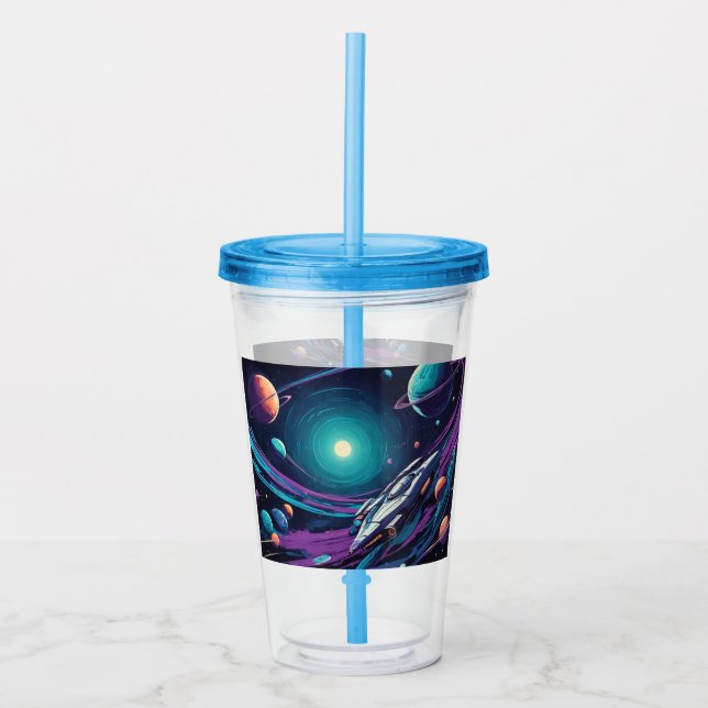 Cosmic Voyage Acrylic Tumbler (Front)