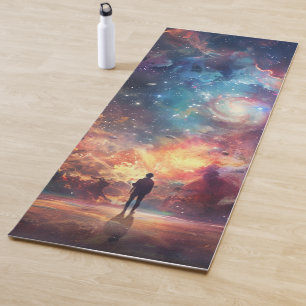 Cosmic Voyager Galaxy Nebula Premium Yoga Mat