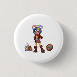 Cosmic Voyager: The Celestial Tim 3 Cm Round Badge