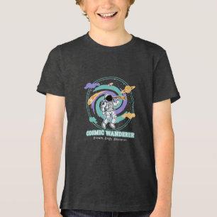 Cosmic Wanderer Astronaut Telescop Tri-Blend Shirt