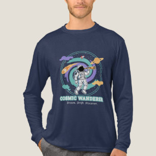 Cosmic Wanderer Astronaut Telescop Tri-Blend Shirt