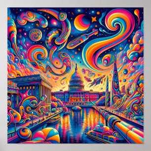Cosmic Washington DC Poster
