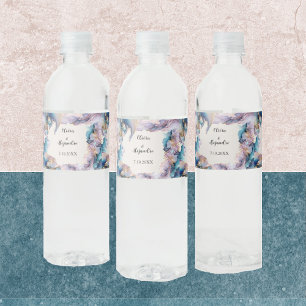 Cosmic Watercolor Water Bottle Label