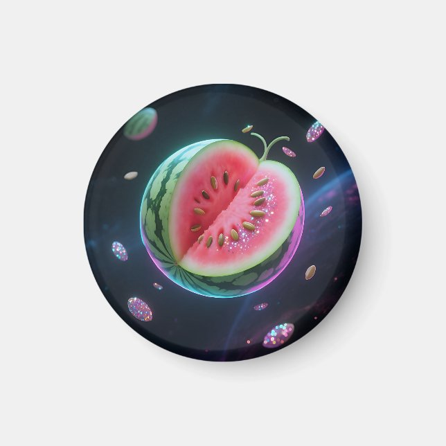 Cosmic Watermelon Slice Magnet (Front)