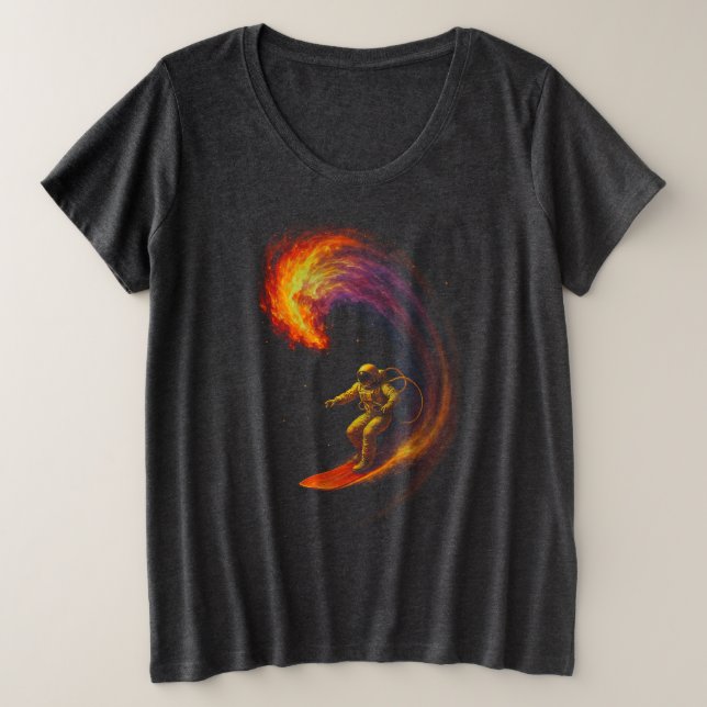 Cosmic Wave Rider Plus Size T-Shirt (Design Front)