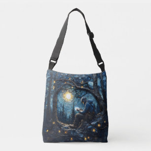 Cosmic Welder Art–Starry Night Welding Masterpiece Crossbody Bag