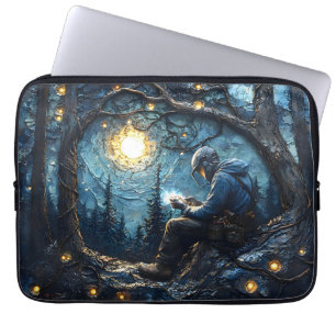 Cosmic Welder Art–Starry Night Welding Masterpiece Laptop Sleeve