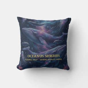 Cosmic Whale Galaxy Ocean Cushion