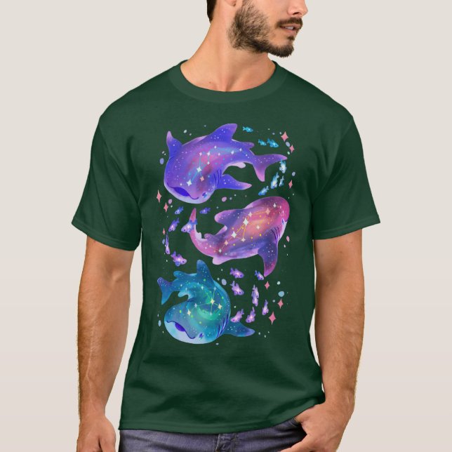 Cosmic Whale Shark retro T-Shirt (Front)