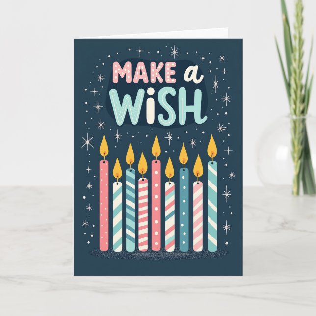 Cosmic Wish Birthday Card (Front)