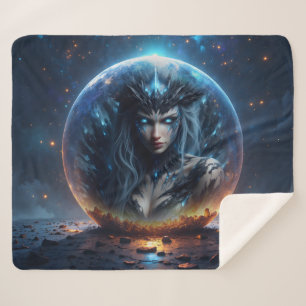 Cosmic Witch – Born from the Star Sphere. Sherpa Blanket