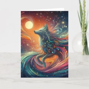 Cosmic Wolf All Occasion Card