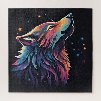 "Cosmic Wolf: Secrets of the Galaxy Jigsaw Puzzle