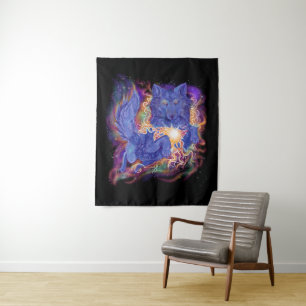 Cosmic Wolf Tapestry