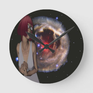Cosmic Wonder Round Clock