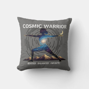 Cosmic Yoga Warrior   Galaxy Body Pose Cushion