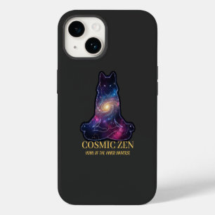 Cosmic Zen Wolf – Meditating Galaxy Spirit Animal iPhone 14 Case