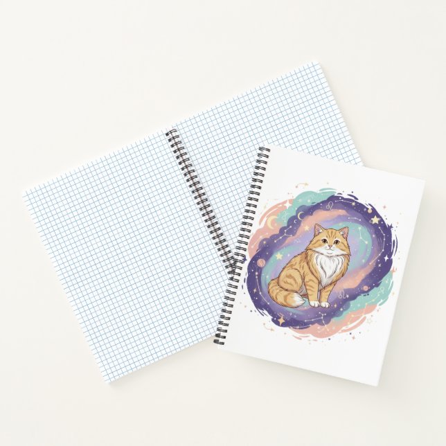 Cosmic Zodiac Cat Notebook (Inside)